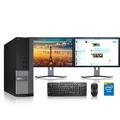 Restored Dell 9010 SFF Computer i5-3470 Quad Core 3.20Ghz 16GB New 500GB SSD Drive Windows 10 PRO WiFi Brand new Dual 20 monitor Keyboard Mouse (Refurbished)