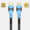 XIBUZZ 50ft HDMI Cable for TV HDMI Cable 4k 10Gbps High Speed HDMI to HDMI @60HZ 4K1080p U/HDTV CL3 Rated ARC Support and Compatible with Laptop Monitor Projector PS4/5 Hulu TV Roku TV-5 Pack