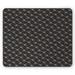 Lattice Mouse Pad Simple Graphic Composition with Thin Stripes Forming Zig Zag Shapes Rectangle Non-Slip Rubber Mousepad Charcoal Grey Eggshell by Ambesonne