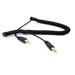 3.5mm Aux Cable for Motorola Moto E (2020) Phone - Adapter Car Stereo Aux-in Audio Cord Speaker Jack Wire Coiled L3Q