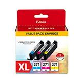 Canon Wide Format 0337C005 CLI-271XL High-Yield Ink- Cyan- Magenta & Yellow