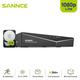 SANNCE 4 Channel Digital Video Recorder Full 1080N CCTV DVR H.264 1080P HDMI Output 4ch CCTV Surveillance DVR With 2T HDD