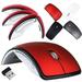 2.4ghz Mini Wireless Foldable Folding Arc Optical Mouse for All Laptop Notebook - -USB - Battery - (not Include)