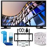 Samsung UN32M4500 32in 720p Smart LED TV (2017 Model) Slim Flat Wall Mount Kit Ultimate Bundle for 19-45in