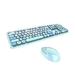 Mofii Sweet Keyboard Mouse Combo Mixed Color 2.4G Wireless Keyboard Mouse Set Blue