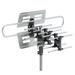 GoDecor 150 Miles Range TV Antenna Outdoor Digital Amplified UV Dual Frequency 45-860MHz 360 Degree Rotation 38dB UHF/VHF