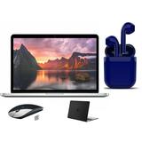 Restored Apple 13.3-inch MacBook Pro Laptop Intel Core i5 8GB RAM Mac OS 500GB HDD Special Bundle Deal: Black Case Wireless Mouse Bluetooth Headset - Silver (Certified ) (Refurbished)