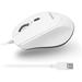 Macally USB Wired Mouse for Mac or PC - Comfortable Smooth and Quiet - White USB Mouse Wired with 5ft Cable and 4 DPI - Plug and Play Corded Computer Mouse for Laptop or Office Desktop - White