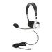 Egghead Mobile-Ready Stereo School Headphones with Boom Microphone 10-Bulk Pack - Black/Silver