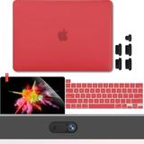 New MacBook Pro 13 Case 2020 A2338 w/ M1 A2251 A2289 A2159 A1989 A1708 GMYLE Webcam Cover Dust Plugs Same Color Set Keyboard Cover & Screen Protector 5 in 1 for New MacBook Pro 13 (Chili Red)