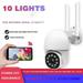 EIMELI 10 LED Red+White Lights Alerts Dual Antenna IP Camera WiFi 2MP 1080P Wireless Speed Dome IR Camera Outdoor Security Surveillance Full Color Night Vision IP Camera Exterior