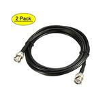 Uxcell RG58 Coaxial Cable with BNC Male to BNC Male Connectors 50 Ohm 6.6-ft 2 Pack