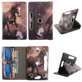 Brown Horse tablet case 7 inch for Acer Iconia Tab A 7 7inch android tablet cases 360 rotating slim folio stand protector pu leather cover travel e-reader cash slots