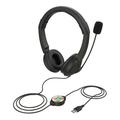 MABOTO USB Wired Headset with Noise Cancelling Microphone On Ear Computer Headphone Call Center Earphone Control Speaker Mic Mute Adjustable Headband