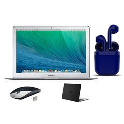 Restored | Apple MacBook Air | 11.6-inch | Intel Core i5 | 4GB RAM 128GB SSD | MacOS | Bundle: USA Essentials Bluetooth/Wireless Airbuds Black Case Wireless Mouse By Certified 2 Day Express