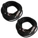 Seismic Audio Pair of 100 Foot Banana to 1/4 Speaker Cables -12 Gauge 2 Conductor 100 Black - BS12Q100-2Pack