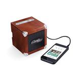 Luckies Of London Ltd Luckies Of London Smartphone Speaker - Battery Powered Portable Speaker For Mp3 Playing Devices And Mobile Phones With Headphone Jack - Up To 30 Hours Playtime Brown Leather Sp