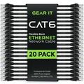 GearIT Cat6 Cable 1 ft - Cat6 Ethernet Cable Cat 6 Ethernet Cable Cat6 Patch Cable Cat 6 Patch Cable Cat 6 Cable Network Cable Internet Cable - Black 1 Foot