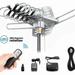 TV Antenna - Outdoor Digital HDTV Antenna 150 Mile Motorized 360 Degree Rotation OTA Amplified HD TV Antenna for 2 TVs Support - UHF/VHF/1080P Channels Wireless Remote Control - 32.8ft Coax Cable