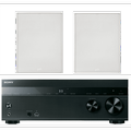 Sony 5.2-Channel 725-Watt 4K A/V Home Theater Receiver + Polk 8 2 Way High-Performance Natural Surround Sound In-Wall Speaker System (Pair) (Discontinued)