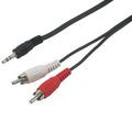 IEC M7400-25 3.5mm Stereo Male to 2 RCA Male Connectors 25