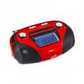 supersonic sc-1396 portable mp3 speaker with usb/sd/aux inputs am/fm radio & rechargeable battery (red)