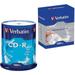 Verbatim 94554 700MB 80-Minute 52x CD-RS 100-Count Spindle and CD/DVD Paper Sleeves with Clear Window 100-Pack