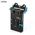 FOTGA DP500III 2 in 1 V-mount Battery Plate Adapter w/ 15mm Rod Clamp Accessory Replacement for Nikon Sony Camcorder Video Studio Photography Power Supply System