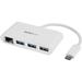 StarTech.com 3 Port USB C Hub w/Gigabit Ethernet Ã¢â‚¬â€œ USB Type C to 3 x USB-A Ã¢â‚¬â€œ Multi Port USB 3.0 Hub for MacBook Pro (HB30C3A1GEA)