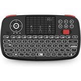 i4 Mini Bluetooth Keyboard with Touchpad Blacklit Portable Wireless Keyboard with 2.4G USB Dongle for Smartphones PC Tablet Laptop TV Box iOS Android Windows Mac.