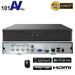 101AV 8CH DVR NVR 4MP/1080P H.265/H.264 Network Video Recorder No Built-in PoE Ports & WiFi HDMI/VGA Video Out Mobile APPs for Home/Office Supports 10 x 4MP IP Cameras (No HDD )