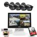SANNCE 10 1 LCD Monitor 5in1 4CH DVR 4PCS 1080P CCTV IP66 Outdoor Security Camera Kit with 2T Hard Drive