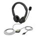OWSOO USB Wired Headset with Noise Cancelling Microphone On Ear Computer Headphone Call Center Earphone Control Speaker Mic Mute Adjustable Headband