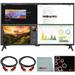 LG 43 inch 4K UHD 3840x2160 IPS USB-C HDR 10 Monitor Bundle with Deco Gear HDMI Cable 2 Pack