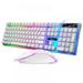 Keyboard Rainbow Backlit Wired Gaming Keyboard Mouse Combo LED 104 Keys USB Ergonomic Wrist Rest Keyboard RGB Mouse for Windows Gamer Desktop Computer