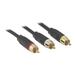 3 Dynex DX-AV060 Composite (M) to (M) Video Cable & 2 RCA (M) to (M) Audio Cable w/Gold-Plated Connectors (Black)