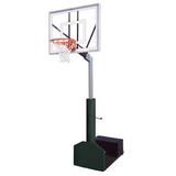 Rampage Turbo Steel-Glass Portable Basketball System Maroon