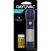 Rayovac Mini LED Flashlight with Glow in the Dark Rubber Grip 3 AAA Batteries Included