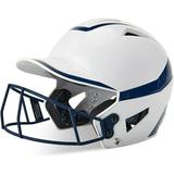 Champro Rise Pro Junior Fastpitch Softball Batting Helemt W/ Facemask White / Navy