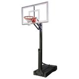 OmniChamp Nitro Steel-Glass-HDPE Portable Basketball System Black