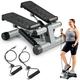 Sunny Health & Fitness NO. 012-S Mini Stepper Step Machine w/ Resistance Bands and LCD Monitor