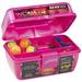 South Bend Worm Gear 88-Piece Loaded Fishing Tackle Box Pink