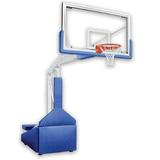 Hurricane Triumph Steel-Glass Official Size Portable Basketball System Columbia Blue