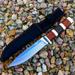 10 Defender Extreme Hunting Knife Stainless Steel Blade with Wood Handle