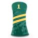 Hurricane Golf 2 Stripe Driver Headcover Green/Yellow Fits 400cc to 460cc