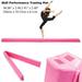 Winado Folding Balance Beam Sectional 8ft Gymnastic Flannel Balance Bar Pink