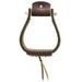 Partrade Trading Corporation Open Range Monel 3-1/4` Dark Wood SS Covered Stirrup N/A N/A