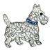 navika swarovski crystal golf ball marker & hat clip - scottie dog - blue