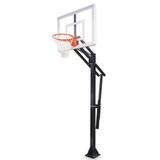 Slam II-BP Steel-Acrylic In Ground Adjustable Basketball System Scarlet