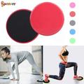 Spencer Core Exercise Gliders Floor Sliders - 2 Dual Sided Gliding Discs Fitness Equipment for Full Body Workout Red